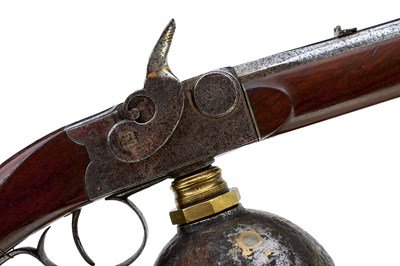 Lot A 19TH CENTURY 80-BORE BALL RESERVOIR AIR RIFLE