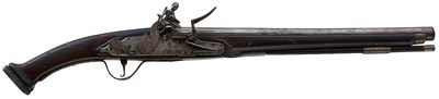 Lot 646 - A 20-BORE 17TH CENTURY ENGLISH CIVIL WAR PERIOD DOGLOCK HOLSTER PISTOL