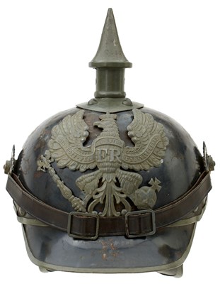 Lot 756 - A 1916 DATED PRUSSIAN JAGER ZU PFERDE OTHER RANK'S HELMET OR PICKELHAUBE