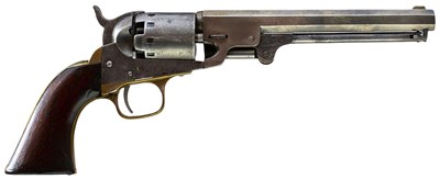 Lot 666 - A .36 CALIBRE FIVE-SHOT PERCUSSION MANHATTAN NAVY REVOLVER