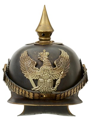 Lot 758 - A COMPOSITE PRUSSIAN NCO'S JAGER ZU PFERDE HELMET