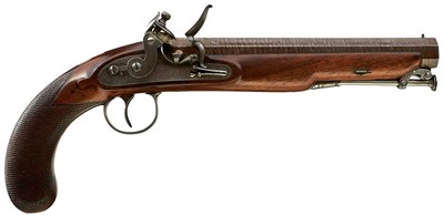 Lot 584 - A SCARCE .650 CALIBRE FLINTLOCK OFFICER'S PISTOL BY WESTLEY RICHARDS