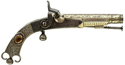 Lot 399 - A FINE QUALITY 60-BORE SCOTTISH PERCUSSION BELT PISTOL BY MURDOCH