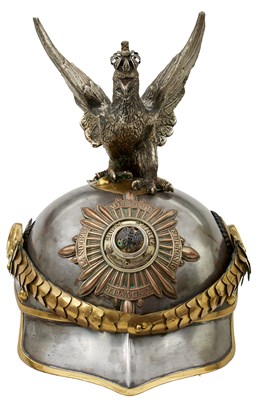 Lot 757 - A COMPOSITE PRUSSIAN LIEBGENDARMERIE OFFICER'S HELMET