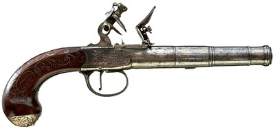 Lot 588 - A PAIR OF 28-BORE FLINTLOCK BOXLOCK POCKET PISTOLS BY T. RICHARDS