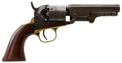 Lot 297 - A .31 CALIBRE SIX-SHOT PERCUSSION COLT POCKET REVOLVER