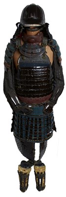 Lot A BLACK LACQUERED JAPANESE ARMOUR FOR A SAMURAI