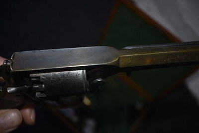 Lot 607 - A CASED 80-BORE PERCUSSION FIVE-SHOT FOURTH MODEL TRANTER REVOLVER