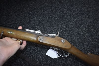 Lot 567 - A .577 OBSOLETE CALIBRE SPORTERIZED MILBANK-AMSLER TRAPDOOR SPORTING GUN