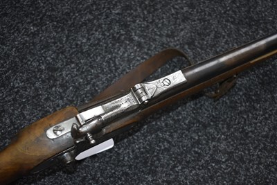 Lot 567 - A .577 OBSOLETE CALIBRE SPORTERIZED MILBANK-AMSLER TRAPDOOR SPORTING GUN