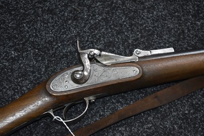 Lot 567 - A .577 OBSOLETE CALIBRE SPORTERIZED MILBANK-AMSLER TRAPDOOR SPORTING GUN