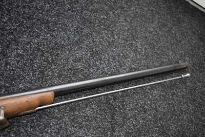 Lot 567 - A .577 OBSOLETE CALIBRE SPORTERIZED MILBANK-AMSLER TRAPDOOR SPORTING GUN