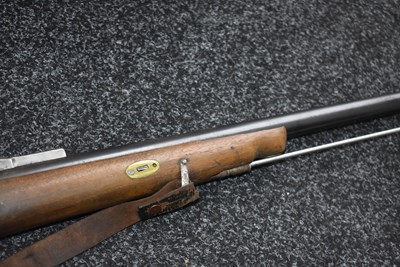 Lot 567 - A .577 OBSOLETE CALIBRE SPORTERIZED MILBANK-AMSLER TRAPDOOR SPORTING GUN