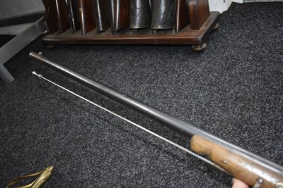 Lot 567 - A .577 OBSOLETE CALIBRE SPORTERIZED MILBANK-AMSLER TRAPDOOR SPORTING GUN