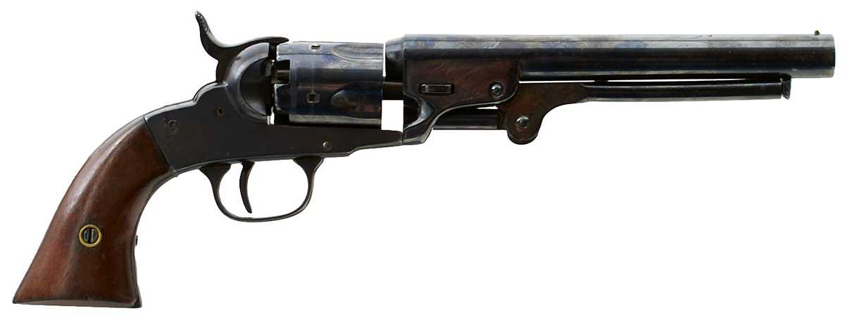 Lot 299 - A .30 CALIBRE FIVE-SHOT PERCUSSION BACON POCKET REVOLVER