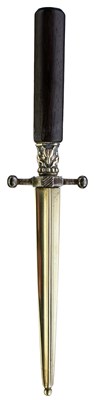 Lot 528 - A 19TH CENTURY ITALIAN MOMENTO MORI DAGGER