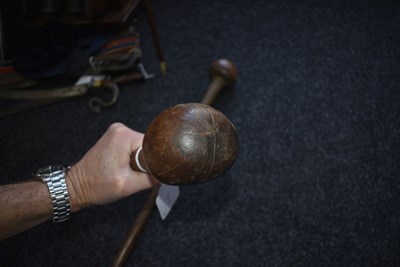 Lot 122 - TWO 19TH CENTURY ZULU KNOBKERRIE OR TRIBAL CLUB