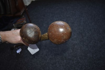 Lot 122 - TWO 19TH CENTURY ZULU KNOBKERRIE OR TRIBAL CLUB