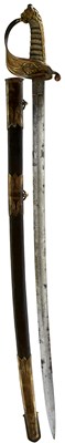 Lot 231 - AN IRISH VICTORIAN NAVAL OFFICER'S SWORD