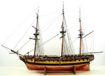 Lot 233 - A GOOD SCALE MODEL OF THE FRIGATE HMS DIANA