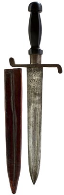 Lot 529 - A GEORGIAN PERIOD FIGHTING KNIFE OR DIRK