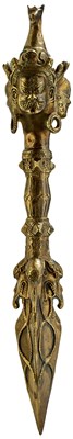 Lot 94 - A TIBETAN PHURBA OR RITUAL DAGGER