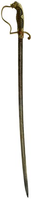 Lot 276 - A FIRST WAR PERIOD TURKISH INFANTRY OFFICER'S SWORD