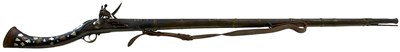 Lot 103 - A 19TH CENTURY 32-BORE FLINTLOCK JEZAIL