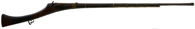 Lot 104 - A 19TH CENTURY 22-BORE MATCHLOCK JEZAIL