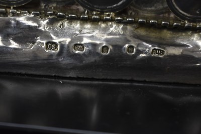 Lot 500 - A FILLED 925 SILVER SCALE MODEL OF A TIGER TANK