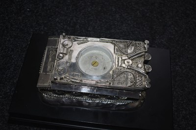 Lot 500 - A FILLED 925 SILVER SCALE MODEL OF A TIGER TANK