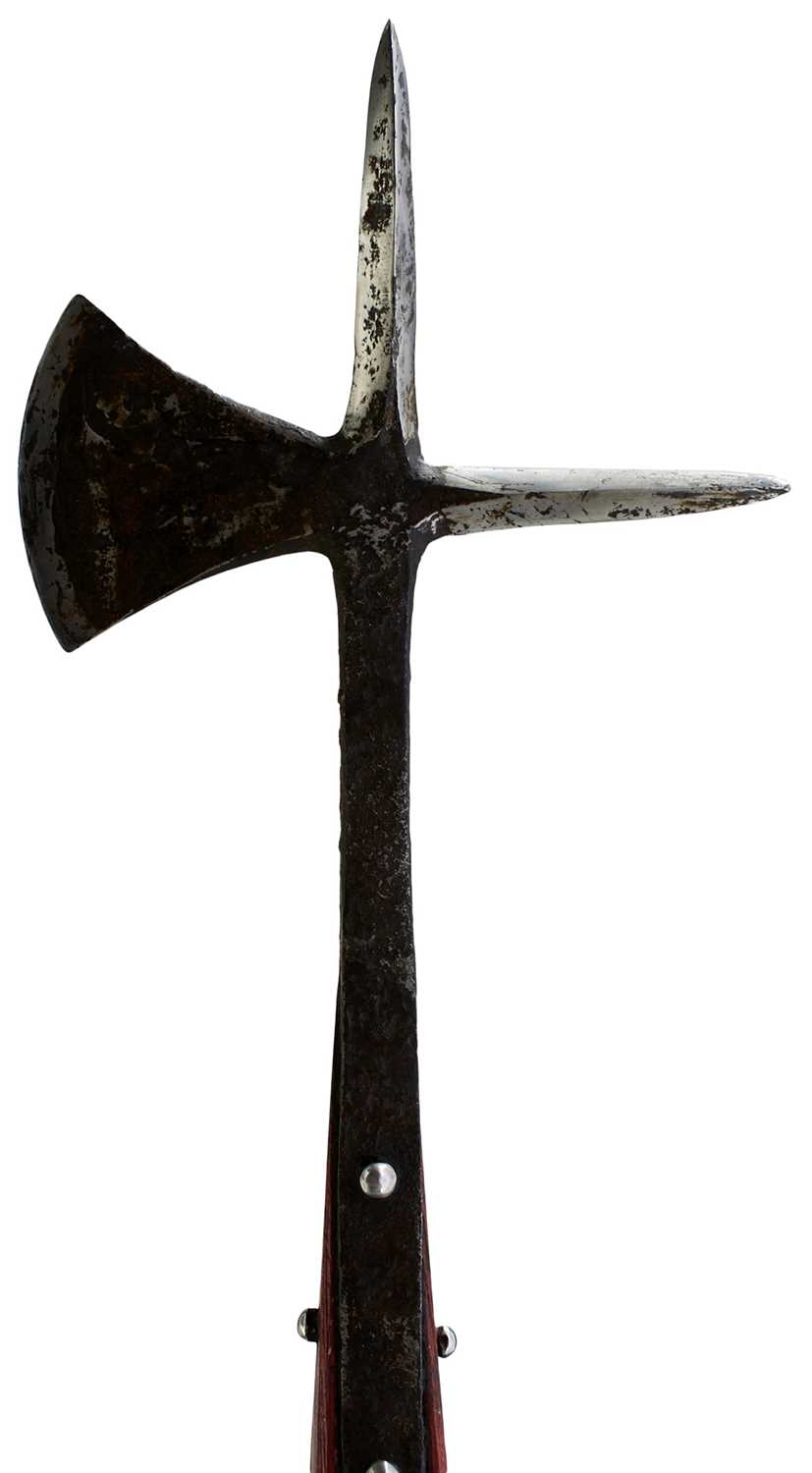 Lot 398 - A 17TH CENTURY HALBERD OR POLEARM