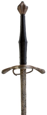 Lot AN EARLY 16TH CENTURY GERMAN BASTARD OR HAND AND A HALF SWORD