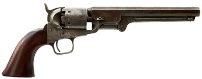 Lot 292 - A CRIMEAN WAR PERIOD WD MARKED .36 CALIBRE SIX-SHOT PERCUSSION COLT NAVY REVOLVER