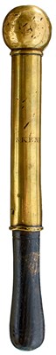 Lot OF MONMOUTHSHIRE INTEREST: AN EARLY 19TH CENTURY WELSH BRASS TIPSTAFF