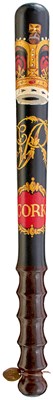 Lot A VICTORIAN IRISH PAINTED WOOD TRUNCHEON