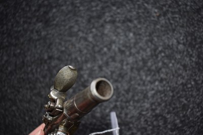 Lot 381 - A 42-BORE FLINTLOCK QUEEN SANNE POCKET PISTOL BY THOMAS GREGORY