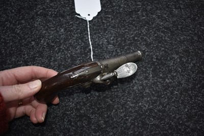 Lot 381 - A 42-BORE FLINTLOCK QUEEN SANNE POCKET PISTOL BY THOMAS GREGORY