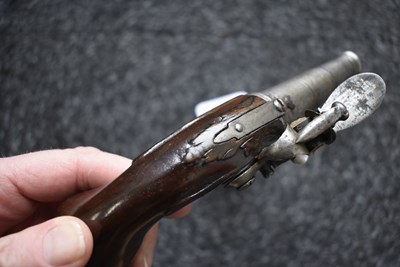 Lot 381 - A 42-BORE FLINTLOCK QUEEN SANNE POCKET PISTOL BY THOMAS GREGORY