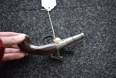 Lot 381 - A 42-BORE FLINTLOCK QUEEN SANNE POCKET PISTOL BY THOMAS GREGORY