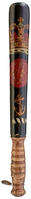 Lot A VICTORIAN SCOTTISH PAINTED WOOD POLICE TRUNCHEON