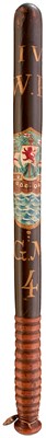Lot A WILLIAM IV PAINTED WOOD TRUNCHEON