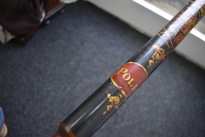 Lot 729 - A WILLIAM IV PAINTED WOOD POLICE TRUNCHEON BY PARKER OF HOLBORN