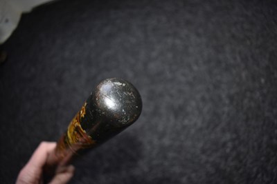 Lot 729 - A WILLIAM IV PAINTED WOOD POLICE TRUNCHEON BY PARKER OF HOLBORN