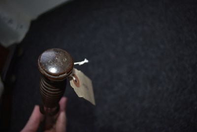 Lot 729 - A WILLIAM IV PAINTED WOOD POLICE TRUNCHEON BY PARKER OF HOLBORN