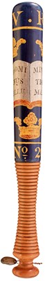 Lot A VICTORIAN PAINTED BOXWOOD OXFORD UNIVERSITY TRUNCHEON