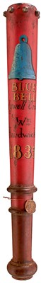 Lot OF DERBYSHIRE INTEREST: A WILLIAM IV PAINTED WOOD TAVERN TRUNCHEON