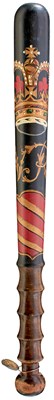 Lot OF MANCHESTER INTEREST: A VICTORIAN PAINTED WOOD POLICE TRUNCHEON