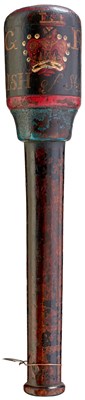 Lot A GEORGE III PAINTED WOOD TRUNCHEON
