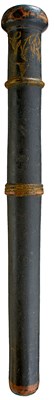 Lot A WILLIAM IV PAINTED WOOD TRUNCHEON OF CANNON BARREL SHAPE
